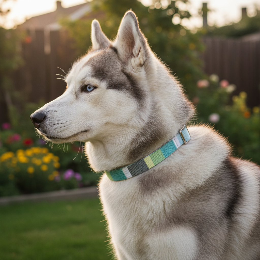 Jack and Vanilla halsband voor honden, groen, 35 cm
