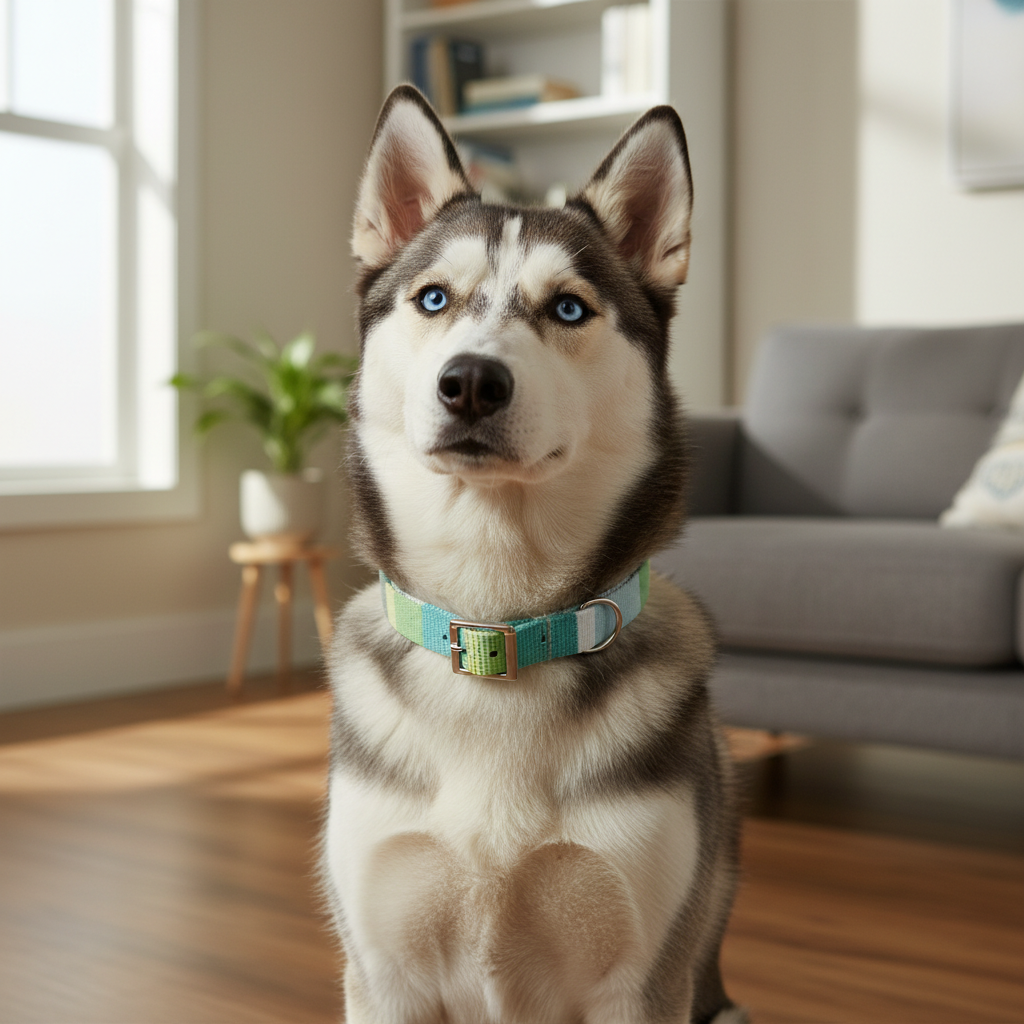 Jack and Vanilla halsband voor honden, groen, 35 cm