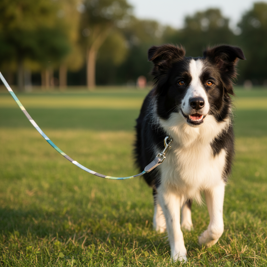 Jack and Vanilla hondenlijn voor honden, groen, 110 cm