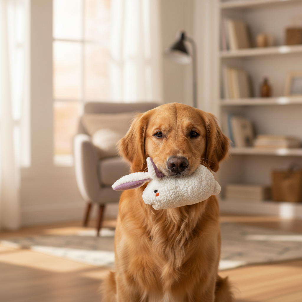 Jack and Vanilla speeltje voor honden, wit, 21 cm