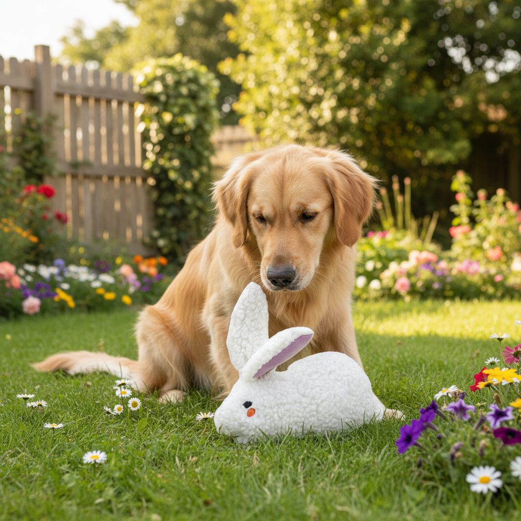 Jack and Vanilla speeltje voor honden, wit, 21 cm