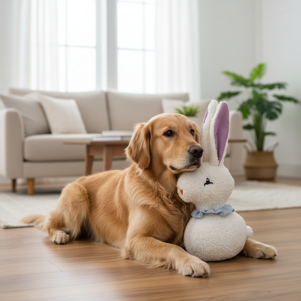 Jack and Vanilla speeltje voor honden, wit, 32 cm