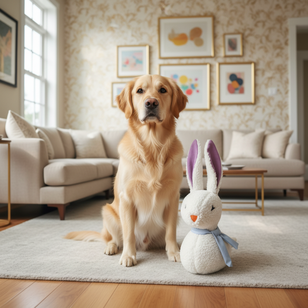 Jack and Vanilla speeltje voor honden, wit, 39 cm