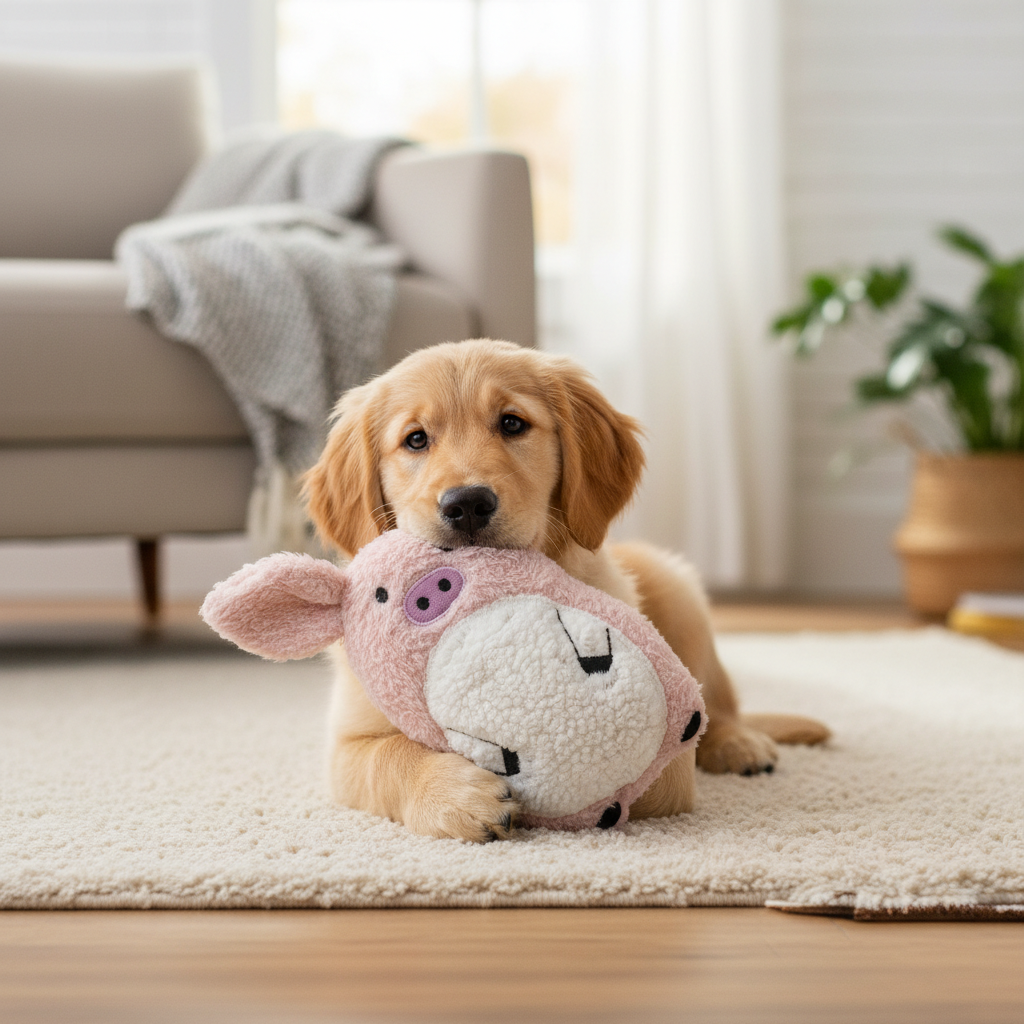Jack and Vanilla speeltje voor honden, roze, 19 cm