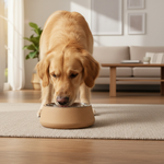 Jack and Vanilla voerbak voor honden en katten, beige, 17 cm