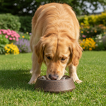 Jack and Vanilla voerbak voor honden en katten, bruin, 14 cm