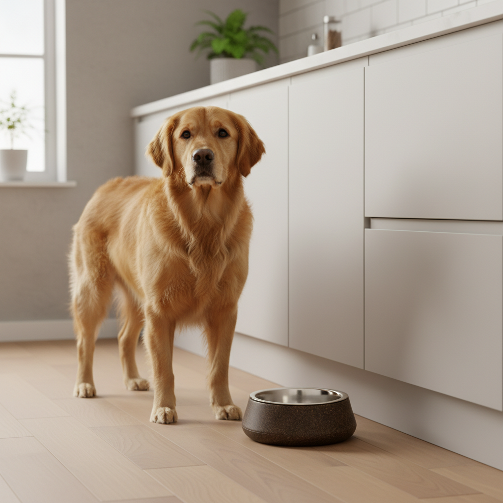 Jack and Vanilla voerbak voor honden en katten, bruin, 14 cm