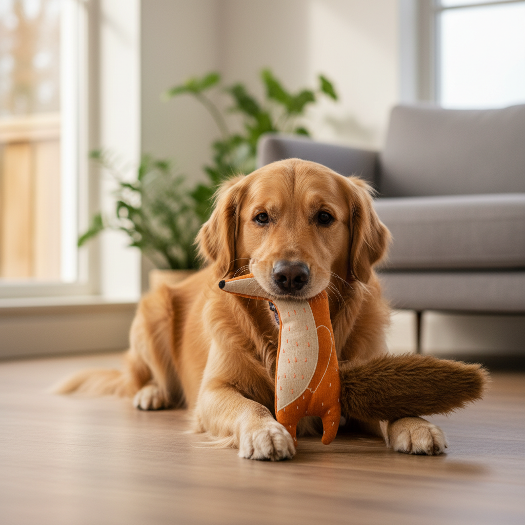 Jack and Vanilla speeltje voor honden, oranje, 30 cm
