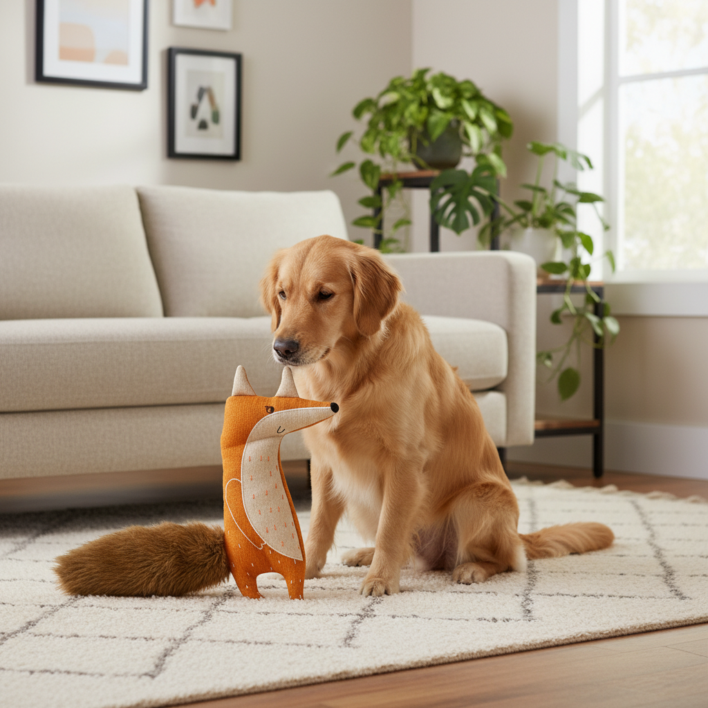 Jack and Vanilla speeltje voor honden, oranje, 30 cm