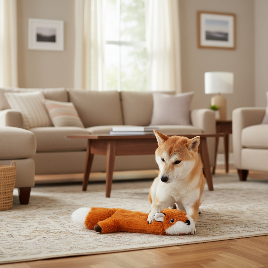Jack and Vanilla pluche knuffel voor honden, oranje