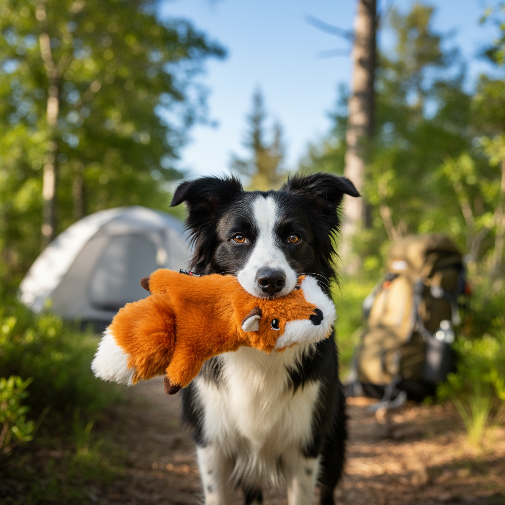 Jack and Vanilla pluche knuffel voor honden, oranje