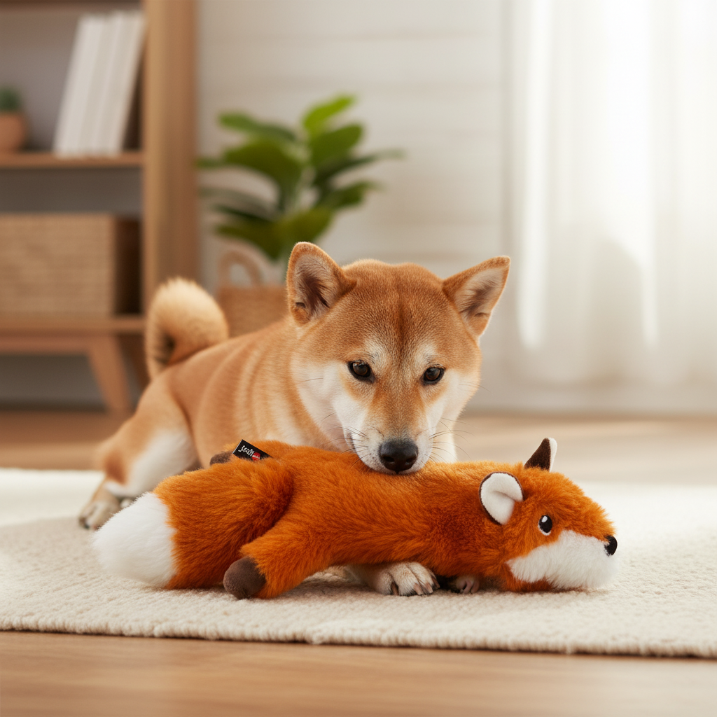 Jack and Vanilla pluche knuffel voor honden, oranje