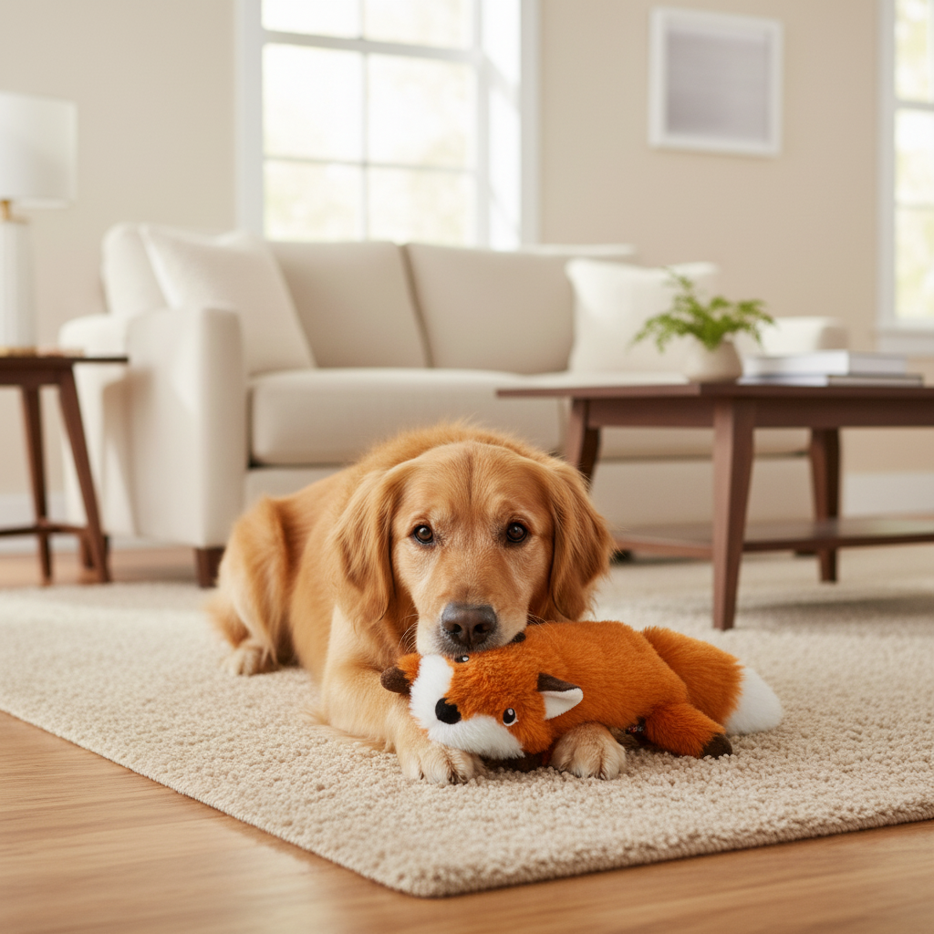Jack and Vanilla pluche knuffel voor honden, oranje