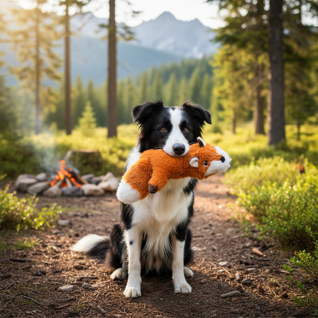 Jack and Vanilla pluche knuffel voor honden, oranje