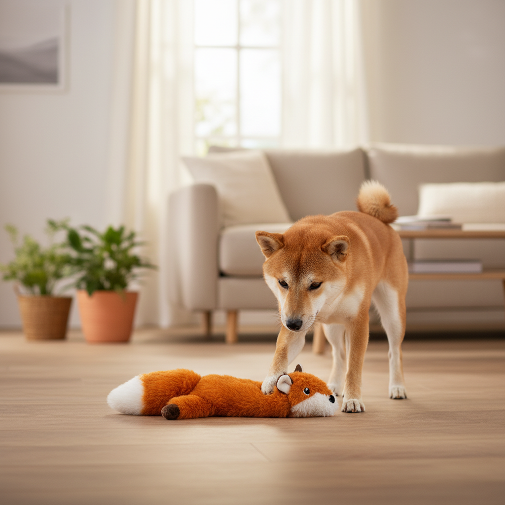 Jack and Vanilla pluche knuffel voor honden, oranje