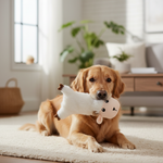 Jack and Vanilla pluche knuffel voor honden, wit
