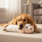 Jack and Vanilla pluche knuffel voor honden, wit