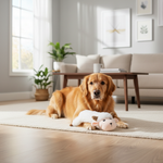 Jack and Vanilla pluche knuffel voor honden, wit