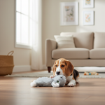 Jack and Vanilla pluche knuffel voor honden, grijs