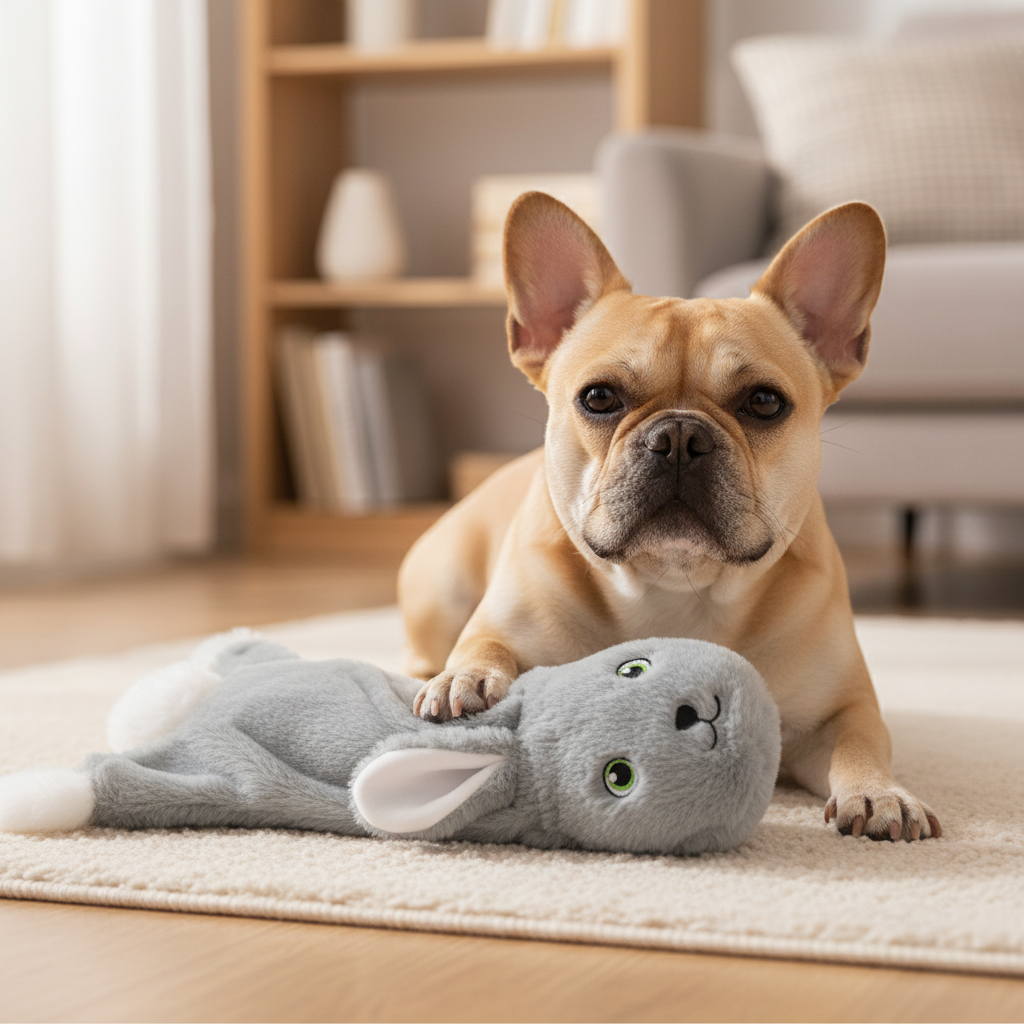 Jack and Vanilla pluche knuffel voor honden, grijs
