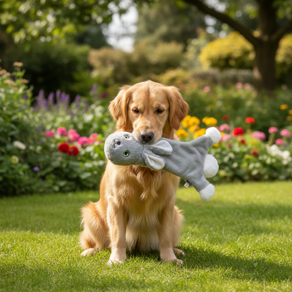 Jack and Vanilla pluche knuffel voor honden, grijs