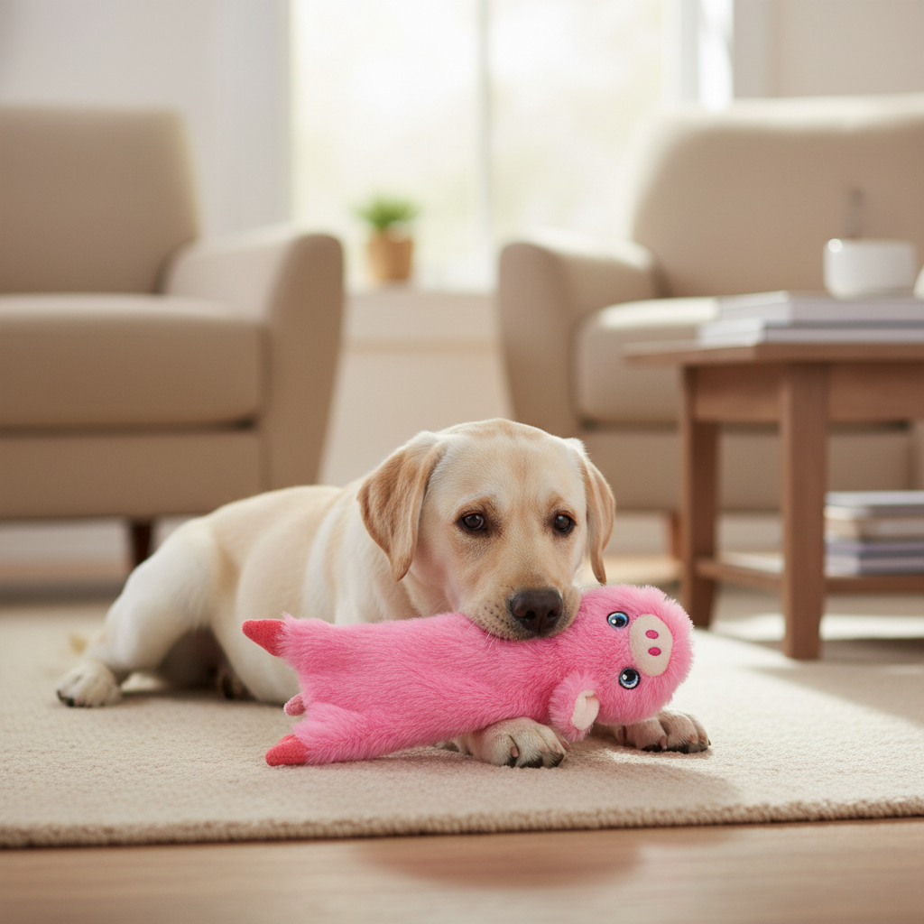 Jack and Vanilla pluche knuffel voor honden, roze