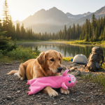 Jack and Vanilla pluche knuffel voor honden, roze