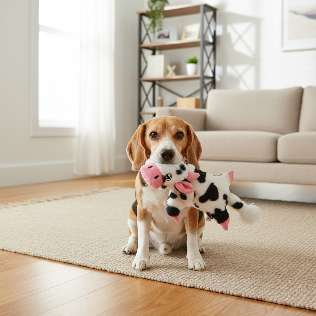 Jack and Vanilla pluche knuffel voor honden, wit