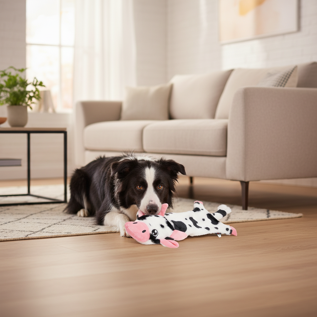 Jack and Vanilla pluche knuffel voor honden, wit