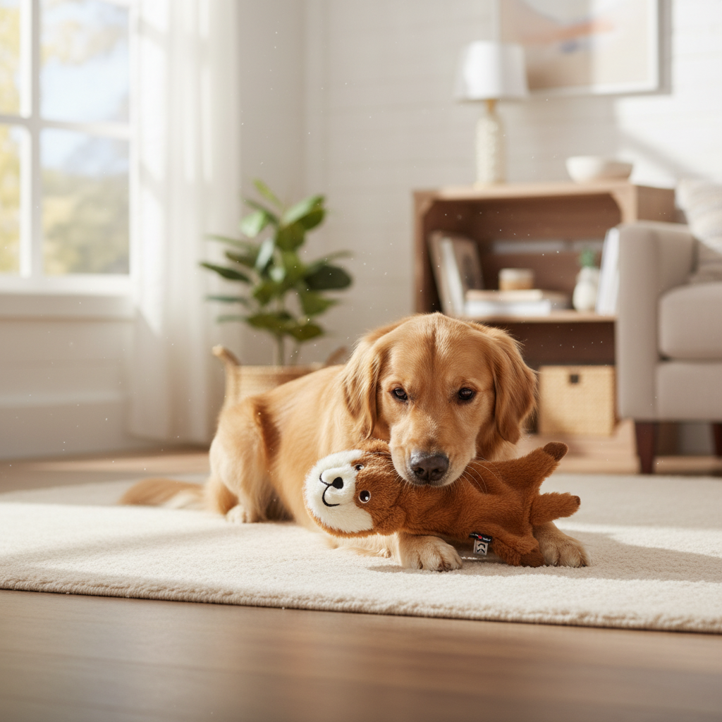 Jack and Vanilla pluche knuffel voor honden, bruin