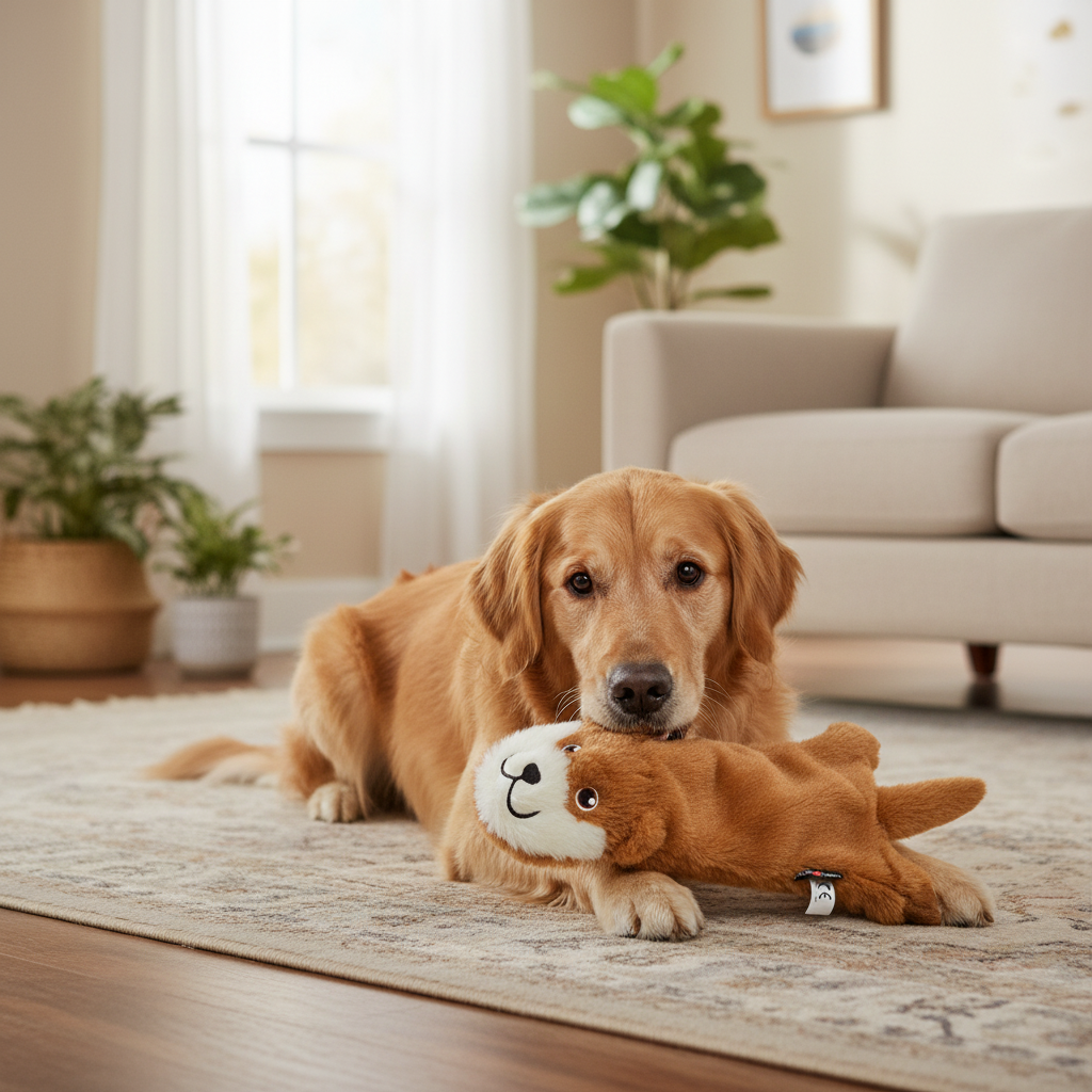 Jack and Vanilla pluche knuffel voor honden, bruin